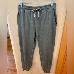 VUORI Performance Jogger Teal Stormy Heather Sweat Pants Comfy Wicking Pockets